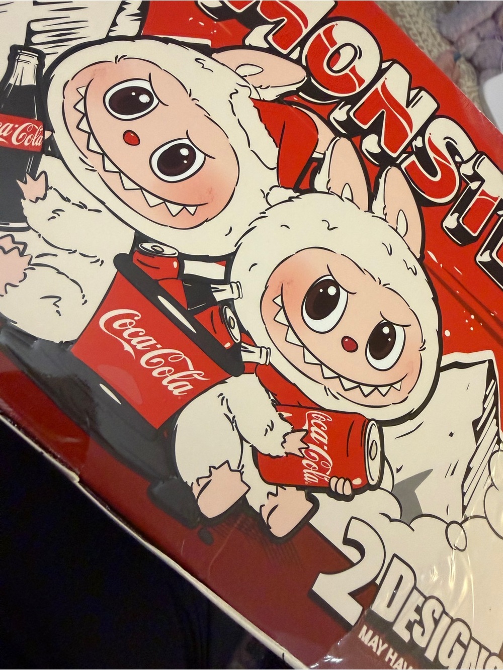 Coca-Cola Series plush toy,the "Happy Factor" Labubu With miniature Coke can. - Picture 7 of 9